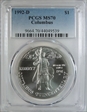 1992-D $1 Columbus MS70