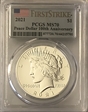 2021 $1 Peace Dollar 100th Anniversary First Strike MS70