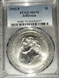 1993-P $1 Jefferson MS70