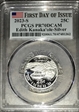 2023-S 25C Edith Kanaka'ole-Silver First Day of Issue PR70DCAM