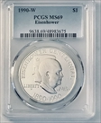 1990-W $1 Eisenhower MS69