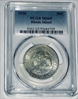 1936 50C Rhode Island MS65