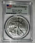 2025 $1 Silver Eagle First Strike MS70
