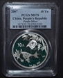 2007 10 Yn Panda Silver PAN-432A MS70
