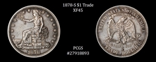 1878-S T$1 Trade XF45