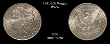 1881-S $1 MS65+