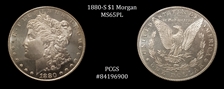 1880-S $1 MS65PL