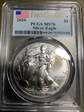 2020 $1 Silver Eagle First Strike MS70