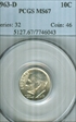 1963-D 10C MS67