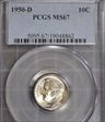 1950-D 10C MS67