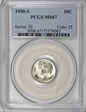 1950-S 10C MS67