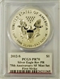 2012-S $1 Silver Eagle Rev PR  75th Anniversary SF Mint Set First Strike PR70