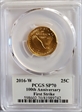 2016-W 25C 100th Anniversary Gold 100th Anniversary Label First Strike SP70