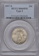 1917-S 25C Type 2 MS65FH