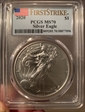 2020 $1 Silver Eagle First Strike MS70