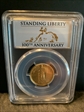 2016-W 25C 100th Anniversary Gold 100th Anniversary Label First Strike SP70
