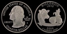 2004-S 25C Wisconsin Silver PR69DCAM