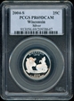 2004-S 25C Wisconsin Silver PR69DCAM
