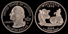 2004-S 25C Wisconsin PR69DCAM