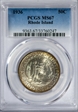 1936 50C Rhode Island MS67
