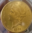 1891-S $20 AU58
