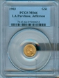 1903 G$1 LA Purchase, Jefferson MS66