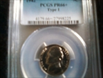 1942 5C Nickel PR66+