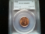 1940 1C MS66RD