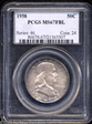 1958 50C MS67FBL