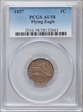 1857 1C Flying Eagle AU58