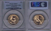 2012-P $1 Grover Cleveland 24th Position B MS67