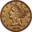 1861 $5 AU55