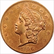 1856 $20 AU55