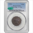 1795 1/2C Plain Edge, No Pole XF45BN
