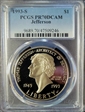 1993-S $1 Jefferson PR70DCAM