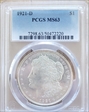 1921-D $1 MS63