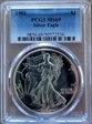 1992 $1 Silver Eagle MS69