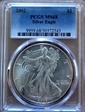 2002 $1 Silver Eagle MS68