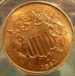 1864 2C Large Motto MS66+ RD