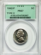 1942-P 5C Silver PR67