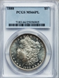 1888 $1 MS66PL