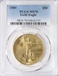 1989 $50 Gold Eagle MS70
