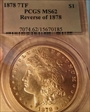 1878 7TF $1 Reverse of 1878 MS62