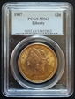 1907 $20 Liberty MS63