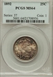 1892 25C MS64