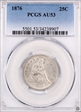 1876 25C AU53