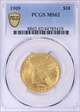1909 $10 MS62