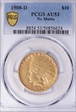 1908-D $10 No Motto AU53