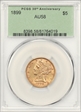 1899 $5 AU58