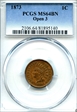 1873 1C Open 3 MS64BN
